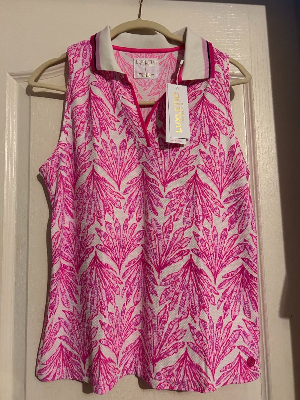 Lilly Pulitzer Alister Polo Shirt Tennis Golf Shady Bliss Pink Summer New M or L